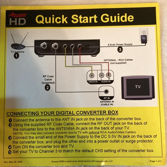 TV Converter with Remote Control   Access HD Digital to Analog also for emergenc - Picture 9 of 13